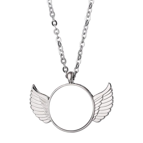 Collar con foto de alas de ángel personalizado, collar de sublimación con alas