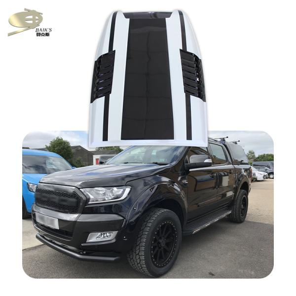 Black Car Bonnet Hood Scoop For Toyota Ranger T7 T8  2015-2017 2018-2021 Engine Guard Cover