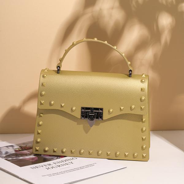 2022 Luxury Jelly Purse Newest Fashinable PVC Shoulder Handbag with Zipper Closure