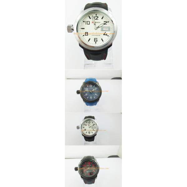 3 Colors Available Red White Blue Stainless Steel Watch Fashion Quartz Watch Date Watches