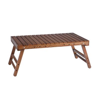 Compact Wood Collapsible Camping Table 67x39x28cm 3.7kg