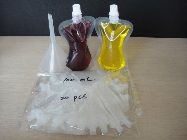 4oz 8oz 16oz 32oz PA/PE levantam-se o saco transparente do bico para o empacotamento do vinho