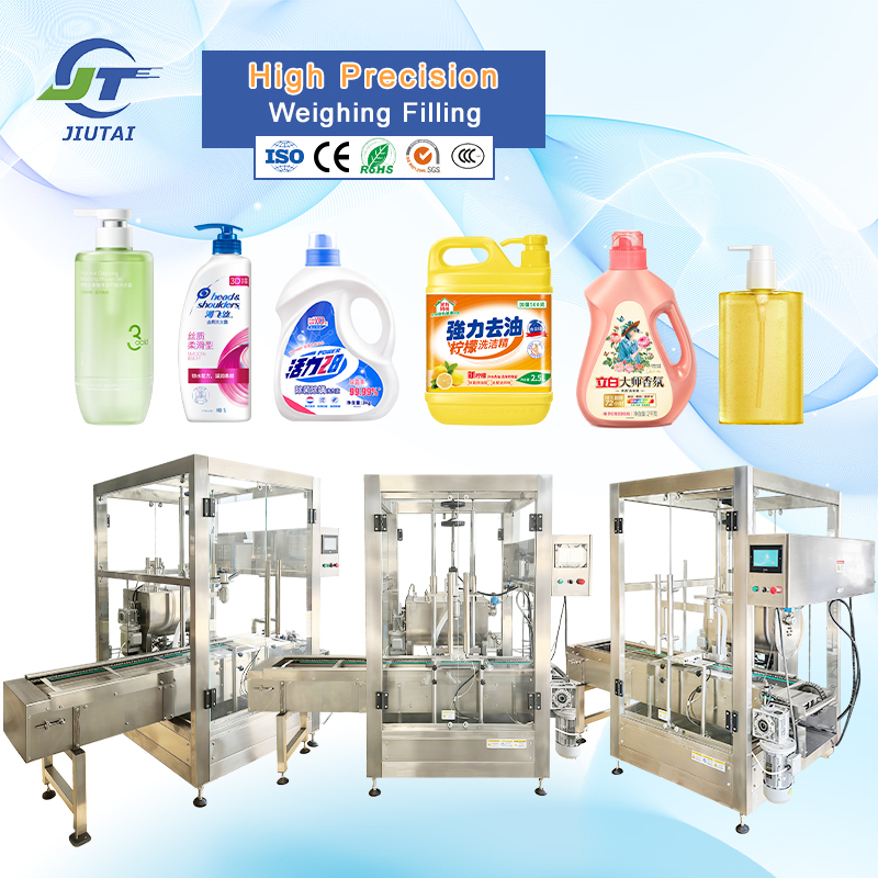 Full Automatic Rotor Pump Bottle Jar Shampoo Shower Gel Liquid Quantitative Filling Machine for Factory Detergent Production