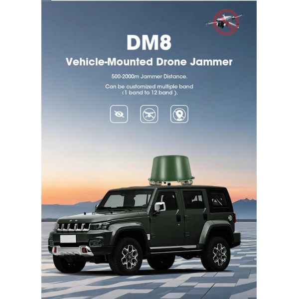 UND High Power 700-1200W Omni 6-12dBi Gain 20-6500MHz Vehicle-Mounted FPV UAV Drone Defense Durable Security