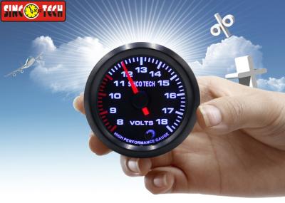 SINCO TECH Automotive Digital Voltmeter Gauge 8 - 18v Display Circle Shape