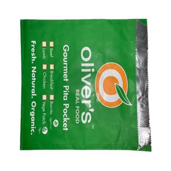 Aluminum Foiled Line PE Coated White Kraft Paper Bag Chicken Packaging Bags Aluminum Foil Bag