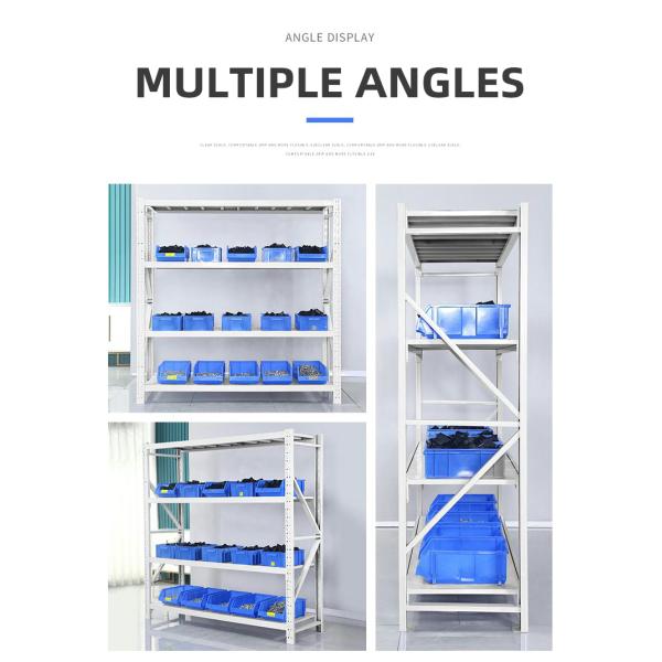 Metal Warehouse Stacking Household 70kg Heavy Duty Storage Shelves Electrostatic Protection