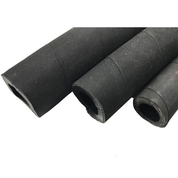 Flexible Water Rubber Hoses FKM ACM , Black CSM Fiber Braided Air Hose