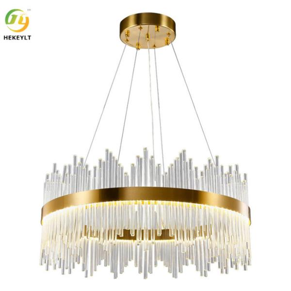 Oro claro Crystal Pendant Light For Wedding del metal