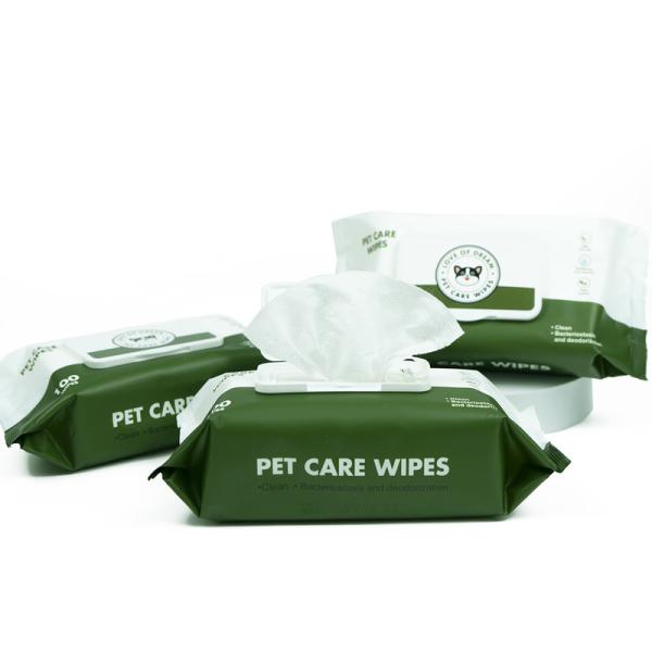 Anti Bacterial Biodegradable Wet Wipes Non Woven Multiscene For Pet Cleaning