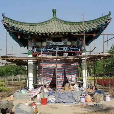 Wood Gazebo Chinese Style Pavilion 3m Grey Outdoor Garden Pavilion