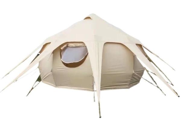 Impermeável 3000MM revestido 285G Algodão Camping Outdoor Lotus Tents 5*5*3M
