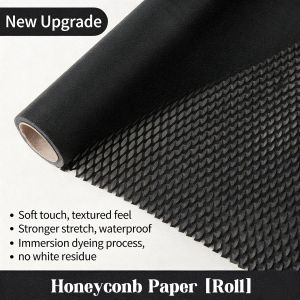 Black Honeycomb Paper Sheet Protective Packaging Cushioning Wrap Soft Touch