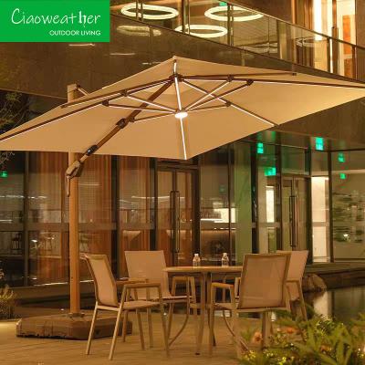 Aluminum Pole Custom Modern Design Sun Umbrella for Garden Beach Hotel and Restaurant
