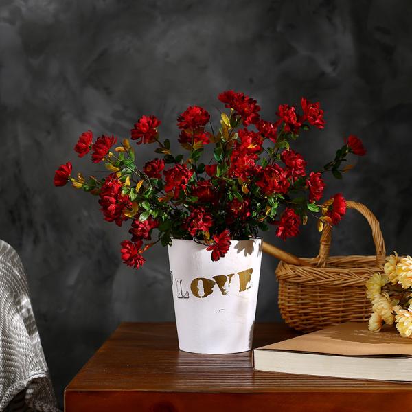 Ramalhete floral real chique gasto Daisy Tabletop Decorative de flores artificiais do toque