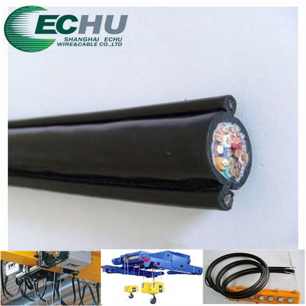 ECHU Flexible traveling Cable Pendant Cable RVV(1G)/RVV(1G) 10G1.5 with black color