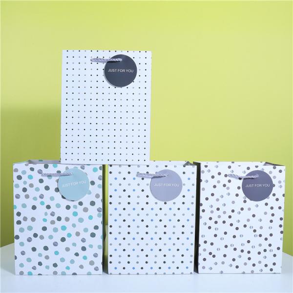 White Card Handbag Star Gift Bag Polka Dot Granular Paper Bag Gift Packaging Bag