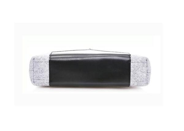 33*36 Cm Felt Leather Bag , Lightweight Easy Carrying Felt And Leather Bag