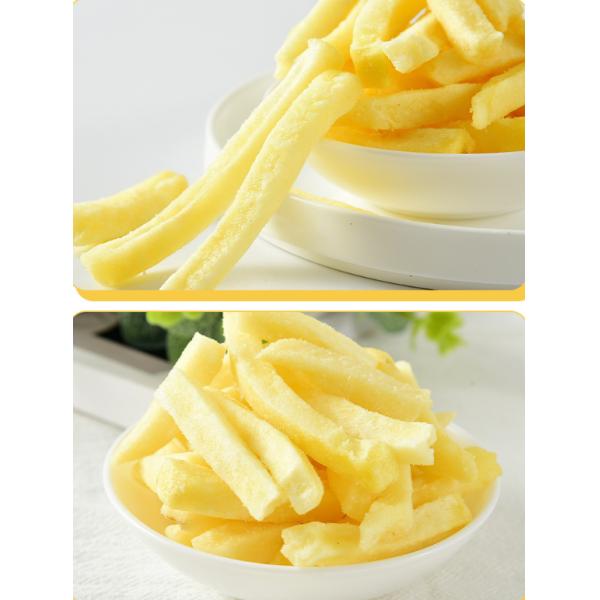Hot Sale French Fries Dehydrated Dried Vegetables Vacuum Fried Crisp Potato Strips Snack