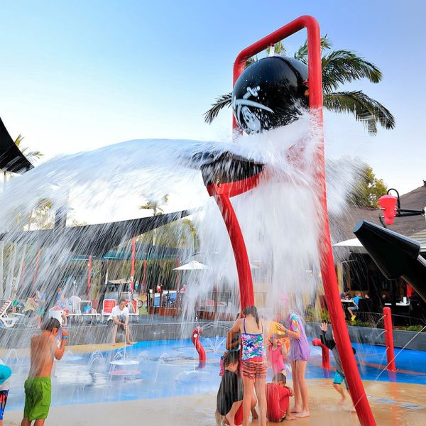 Commercial Water Slide Splash Pad Supplies Fiberglass Steel Aqua Splash Pad Equipment