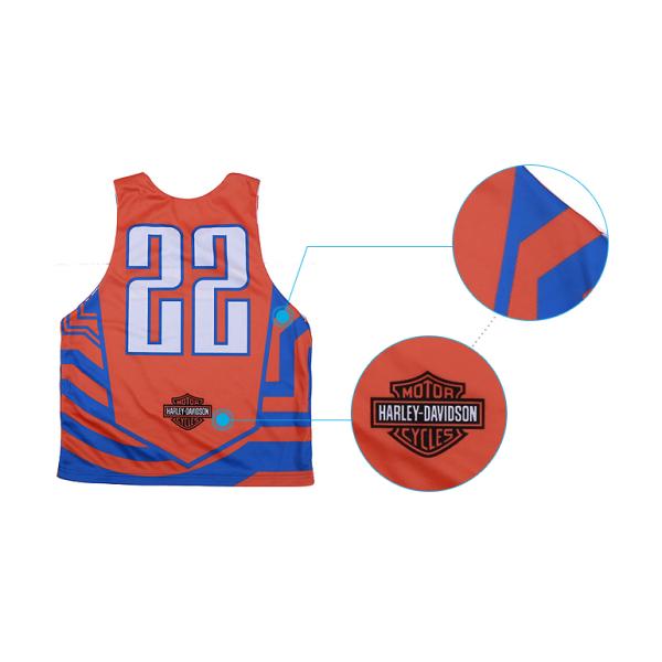 Lightweight Team Reversible Lacrosse Jersey Breathable Short Sleeve