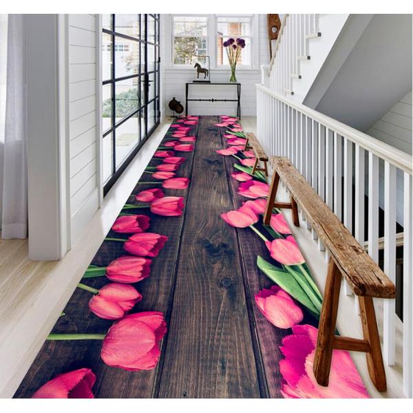 3D Plant Flower Cut Entrance corridor corridor stairway Commercial Floor Mat