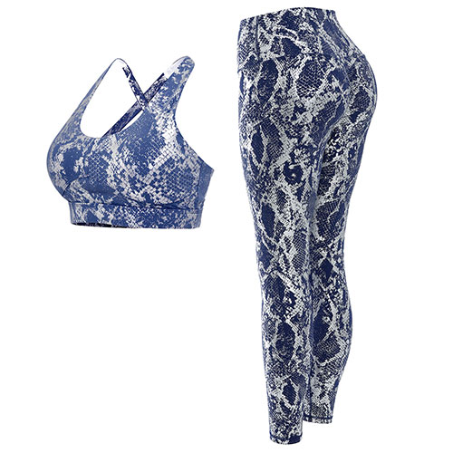 Фитнес йоги Sportwear женщины OEM установил металлический змейчатый идущий костюм йоги спорт