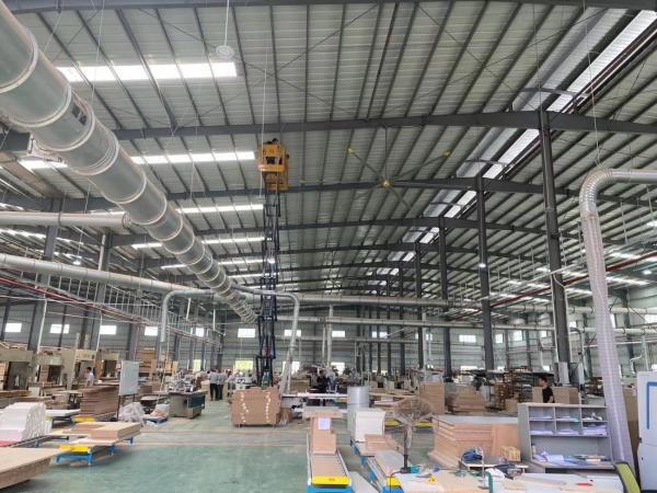 Ventilação de exaustão axial sem escova da C.C. Pmsm que refrigera o fã de teto industrial 5m para a guerra