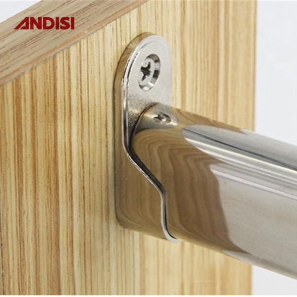 Wood Wardrobe Clothes Closet Rod Pole End Bracket Support Holder Zinc Alloy