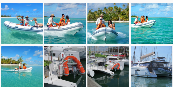 3 Chamber Aluminum Rib Boat 330cm Small Sailing Boats With Foldable Canopy