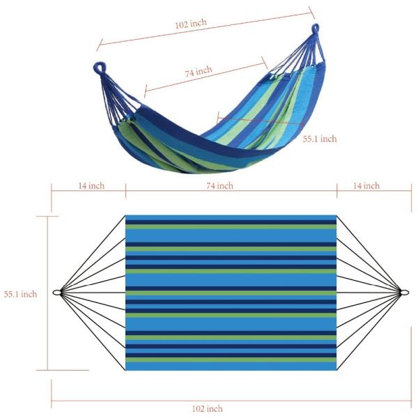 Portable Garden 1200g Outdoor Camping Hammock Hunting Hanging Bed Between Trees