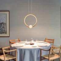 Lumières pendantes modernes simples légères 19W 25w de cercle de Ring Chandelier LED d'île de cuisine