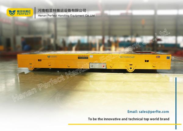 Motorized Rail Cart / Die Transfer Car Electric Magnetic Brake For Shipbuilding