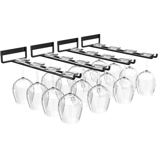 Функциональный дизайн Металлический винный стаканчик для организации и хранения под шкафчиком