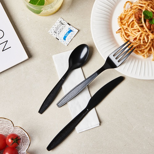 Eco-Friendly PLA Tableware Disposable Customized Logo CPLA Biodegradable Cutlery Set