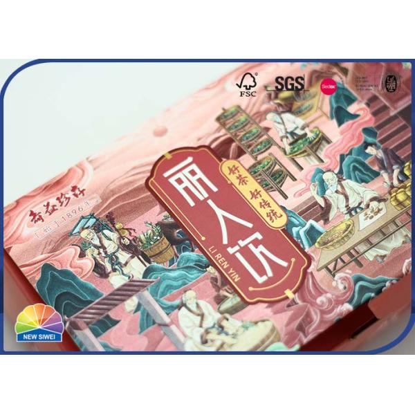 350gsm Coated Paper Flip Lid Folding Box Health Tea Bags Package