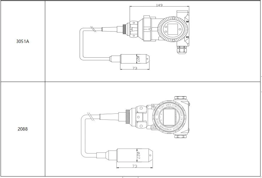 Liquid Level Transmitter with Accuracy and LED Display Water Pressure Transmitter