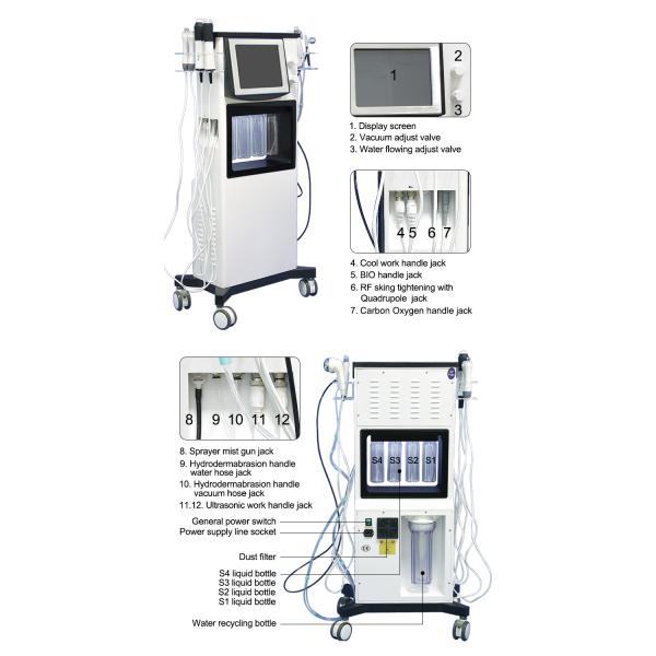 8 in 1 multifunctional water peel microdermabrasion facial machine for acne treatment
