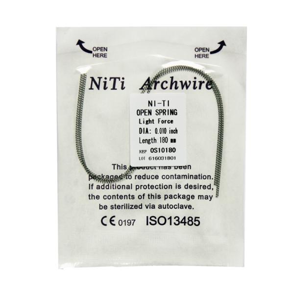 Precision Orthodontic Dental Instruments , Niti Archwire Open Coil Spring