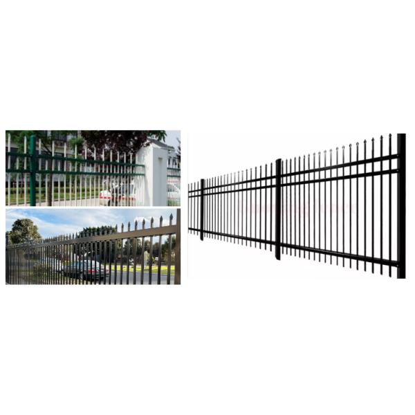 6ft Tall Wrought Steel Tubular Fence Durable Prefabricated ISO9001 Certified