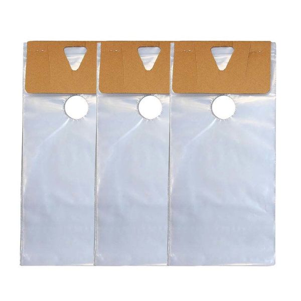 Clear Plastic Door Hanger Bags Moisture Resistant / Dust Resistant Door Knob Bags