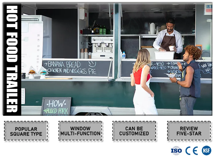 DOT Compliant Custom Food Trailer with Full Kitchen Equipment for Coffee, Tacos & Fast Food, Mobile Concession Truck for Catering, Events, Festivals and Outdoor Business