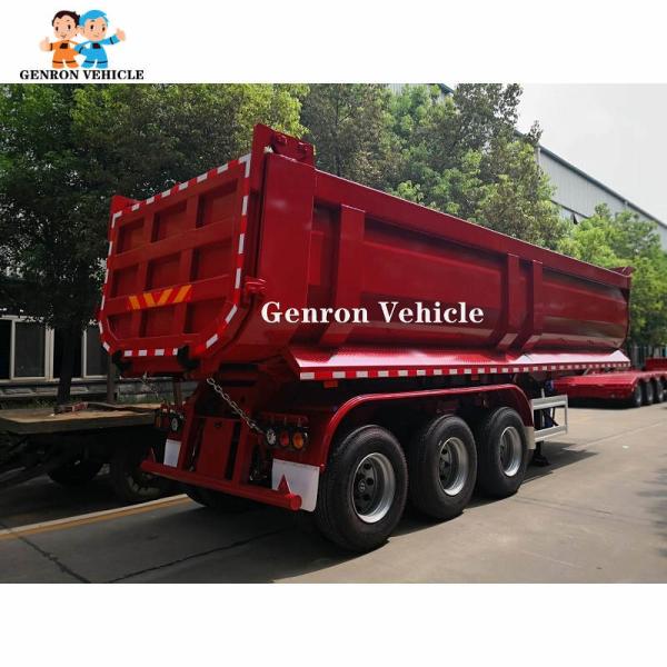 3 Axles 60 Tons Steel End Dump Trailer Transport Sand Stone Construction Materials