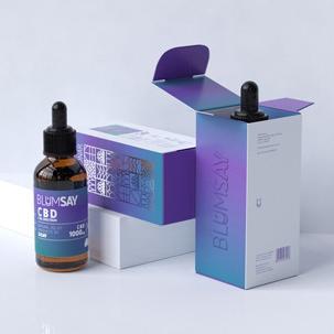 Foiling UV Printing Cosmetic Packaging Box Custom Logo Essential Oil Packaging Box