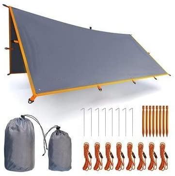 UPF50+ Waterproof Fly Tarp Shelter 9.8X9.8ft