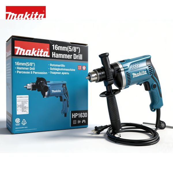 220V Makita HP1630 Household Impact Hammer Flat Screwdriver Three In One