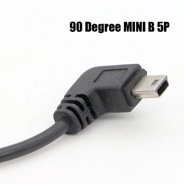 CUSTOM 90 Degree Right Angle Mini B USB to Female DB9 RS232 Serial Cable