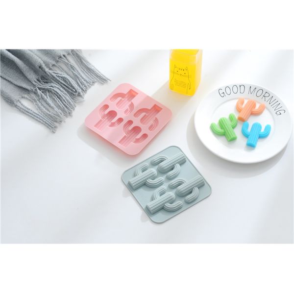 Spot Eco-Friendly Desert Cactus Silicone Baking Mold for Handmade Soap Bar Pudding Cake Care instructions Hand Wash Only