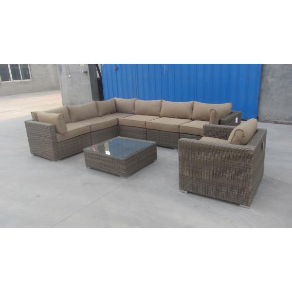 Sectional All Weather Rattan Furniture Wicker Patio Sofa Set Comfortable Cushion