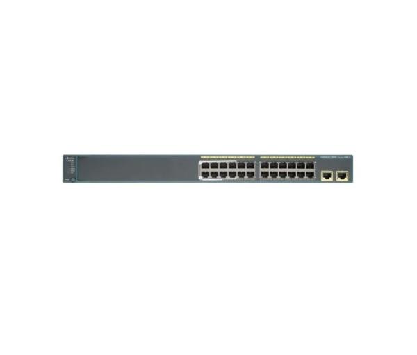 Cisco Catalyst C2960 series 24 x 10/100 Port Network Switch WS-C2960-24TT-L with 2 fixed Ethernet 10/100/1000 uplink ports